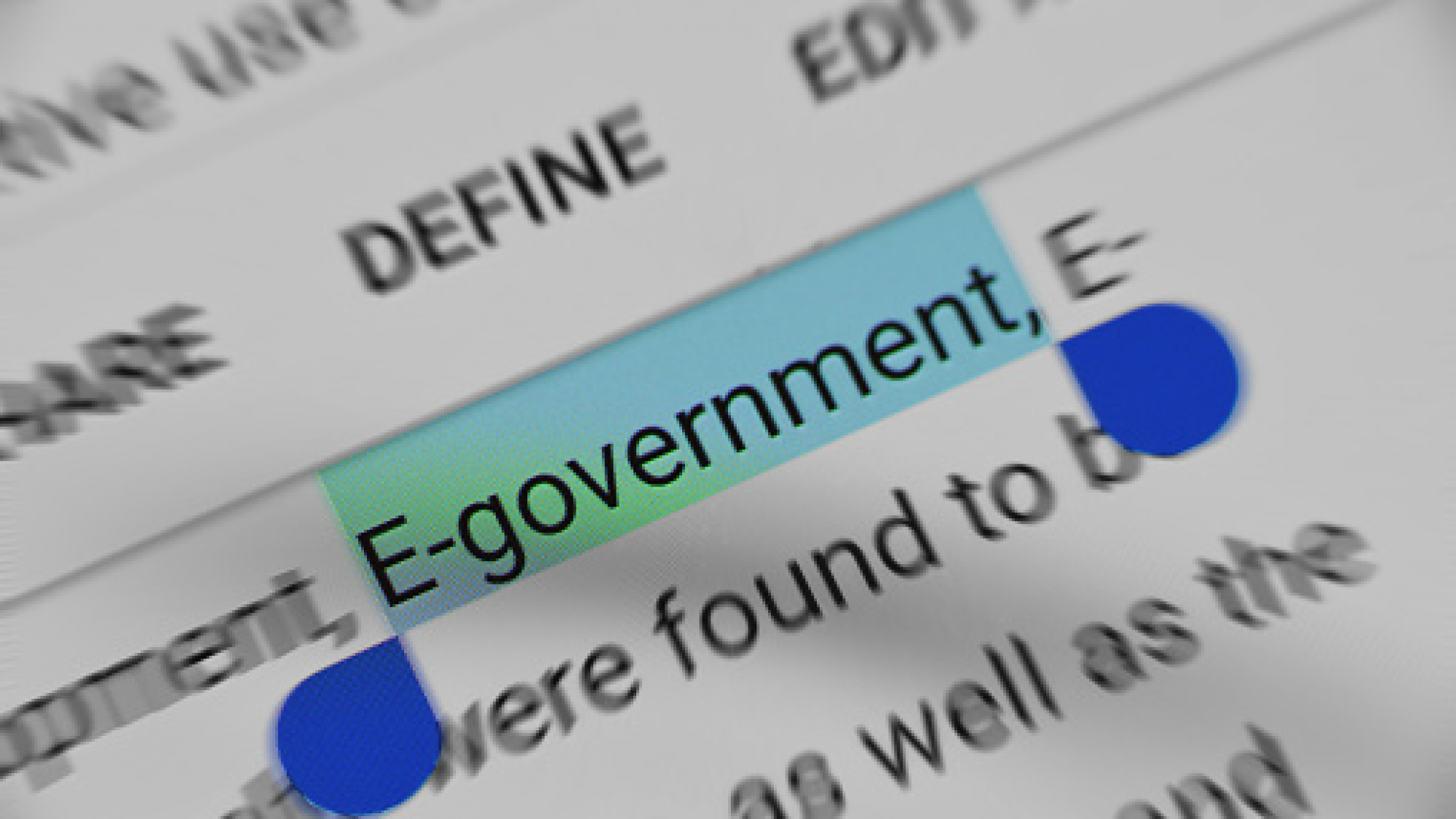 E- Government text selection online